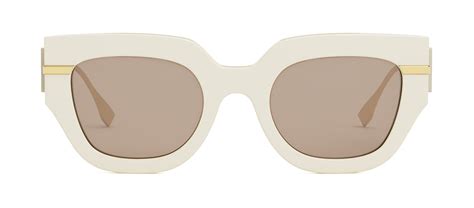 fendi multi-layered two-tone square plastic sunglasses|fendi geometric sunglasses.